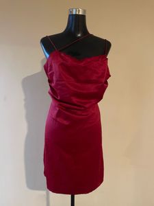 Satin Dress Red