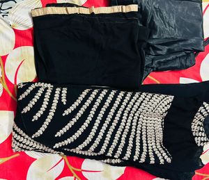 Elegant Black &amp; Gold Ethnic Gown