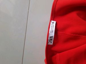 Zara Flowy Red Dress