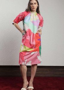 Rareism Round Neck Dress