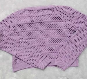 Lavender woollen sweater for women