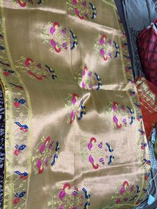 Yellow Golden Paithni Saree With Blouse