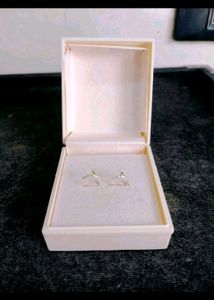 Diamond And Plan Bali Earrings Pure Silver (Pairs)