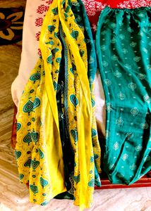 New Yellow &amp; Green Kurta Set