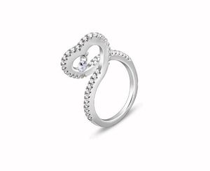 925 Real Silver Heart&#39;s Glow Ring