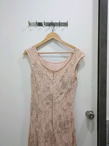 Elegant Aesthetic Pinterest Peach Shimmery Dress