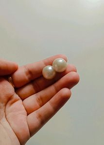 White Pearl Earrings