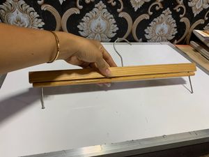 Hanger India's First Unique Design Wooden Hanger with Locking Bar for Clothes - Wardrobe, Coat, Sarees, Pants,Clothes Locking Bar Hanger (Set of 5)