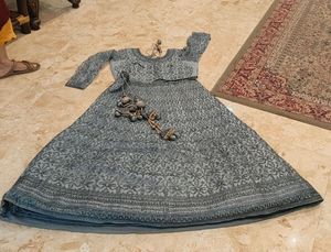 Elegant Grey Embroidered Lehenga Choli