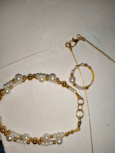 ❤️Pearl &amp; Gold Jewelry Set