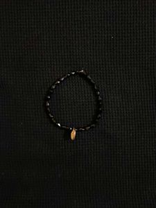 Black Heart Lock Charm Bracelet