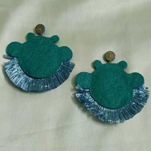 Blue Big Earrings