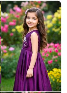 Adorable Purple Kids Party Dress