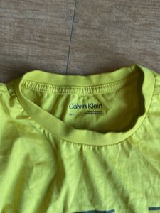 Calvin Klein Yellow Oversized T Shirt