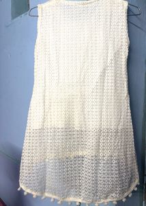 White Lace Top Like new casual wear