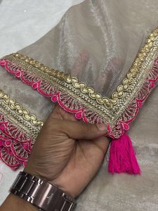 Elegant saree  with Tassels