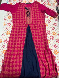 Elegant Pink Printed Kurta