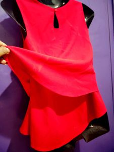 Red Sleeveless Top Two Layer Size Issues
