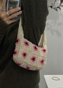 Crochet Flower Shoulder Bag