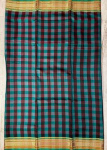 Brand New Trendy Check Saree