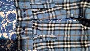 Blue Plaid Button-Down Shirt