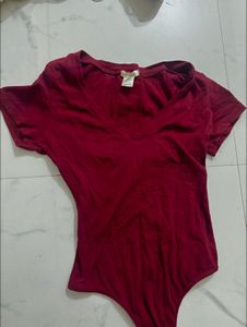 Burgundy Bodysuit - Stylish &amp; Comfy