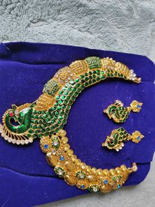 Peacock Design Necklace Set