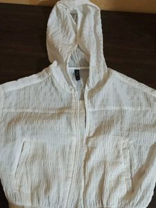 White Crop Hoodie ✨