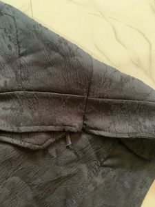 Textured Black Skort with Bow Tie Detail