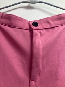 Teal And Pink Wide Leg Trousers