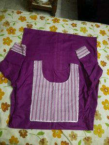 Combo Of Bell Sleeves Kurta With Patchwork Kurti