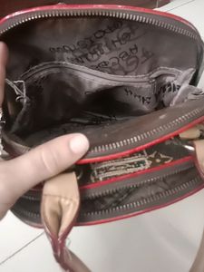 LV Brown Leather Small Backpack cum hand bag...