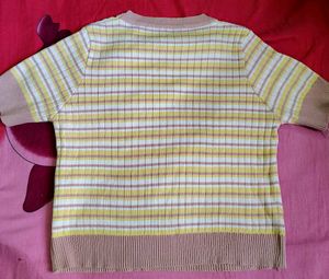 Striped Knit Crop Top