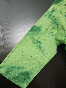 Green Embroidered Kurta