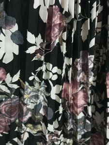 Floral Print  Balloon Sleeves Midi Dress