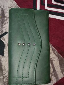 Green Leather Style Wallet