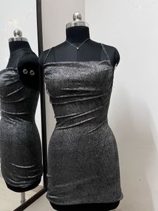Padded Glitter Shimmer Bodycon Dress