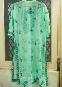 Mint Green Embroidered Kurti