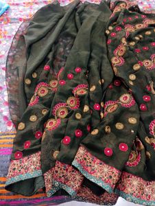 Elegant Embroidered Saree