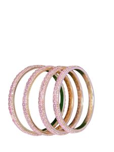 Pink Sequin Bangles (Set of 4)