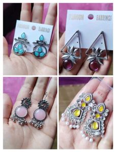 Earrings Combo Set - Oxidised