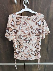 Brown Net Top