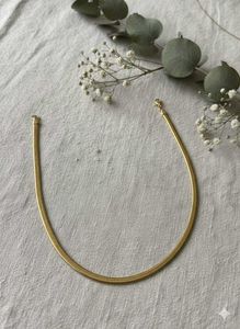 Gold Herringbone Necklace