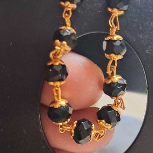 Black Crystal Long Ethnic Mala