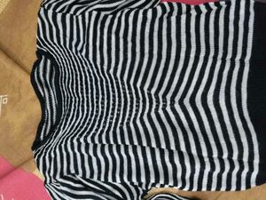 Striped Black &amp; White Top