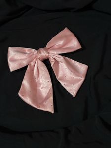 Pink Rhinestone Hair Bow