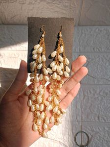 Long Pearl Earrings