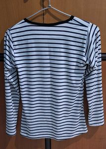 Classic Navy &amp; White Striped Long Sleeve Top