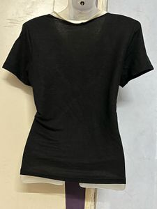 Korean Pintrest Chic Black &amp; White Top
