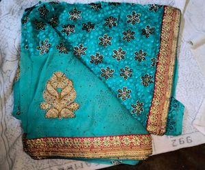 SEA GREEN SAREE